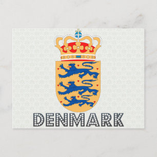 Denmark Coat of Arms Postcard