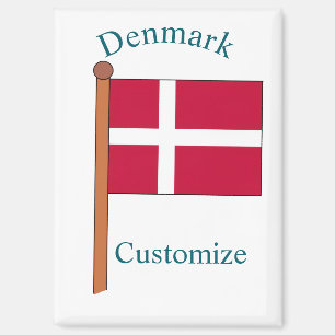 Denmark Country Flag Thunder_Cove Magnet
