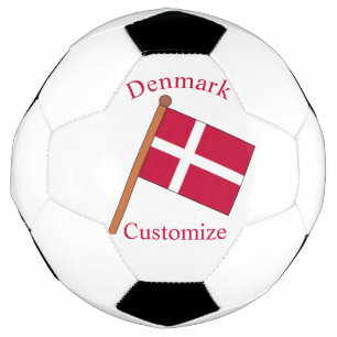 Denmark Country Flag Thunder_Cove Soccer Ball