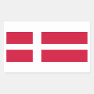 Denmark/Danish/Dane Flag Rectangular Sticker