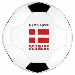 Denmark Danish Flag Personalised  Soccer Ball