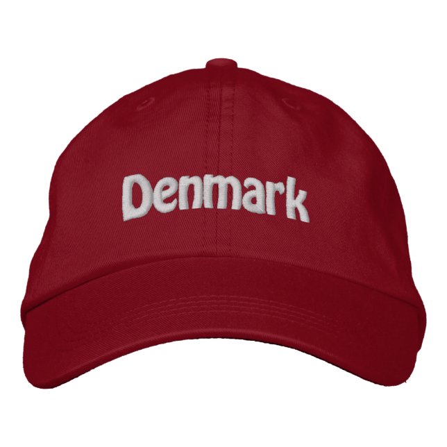Denmark. Danish Pride! Embroidered Hat (Front)
