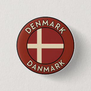 Denmark Danmark 3 Cm Round Badge
