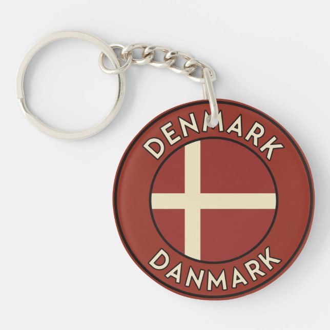 Denmark Danmark  Key Ring (Front)