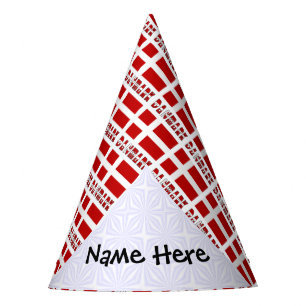 Denmark Dannebrog Tiled Personalised  Party Hat