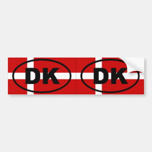 Denmark - DK - European oval Bumper Sticker