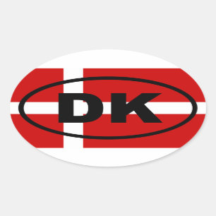 Denmark - DK - European Oval Sticker