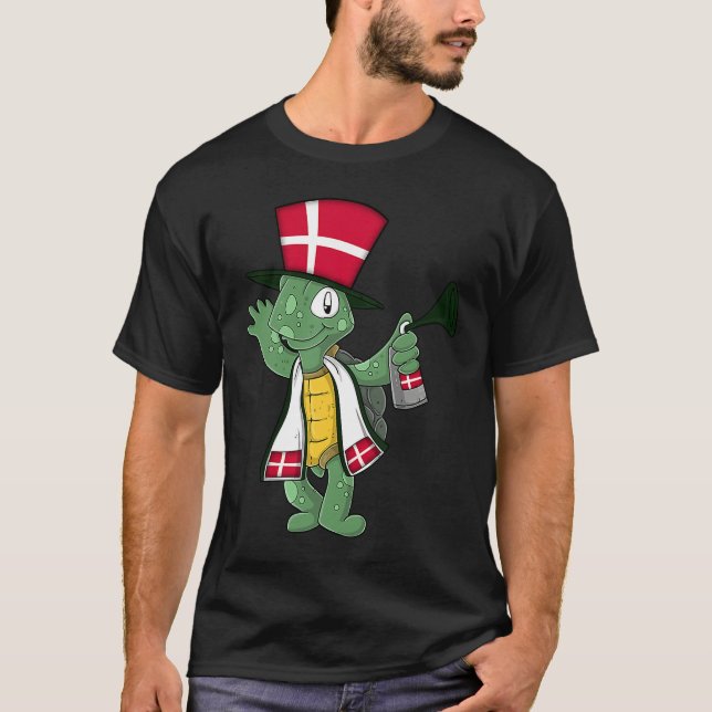 Denmark Fan Turtle T-Shirt (Front)