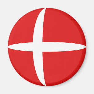 Denmark Fisheye Flag Magnet