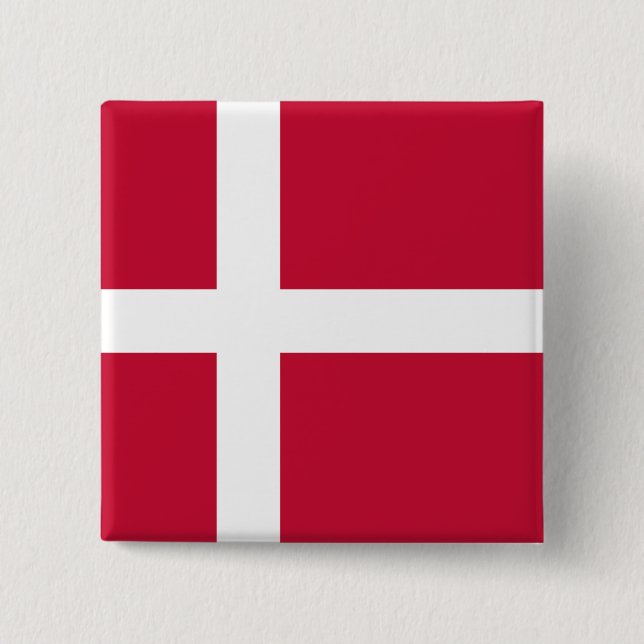 Denmark Flag 15 Cm Square Badge (Front)