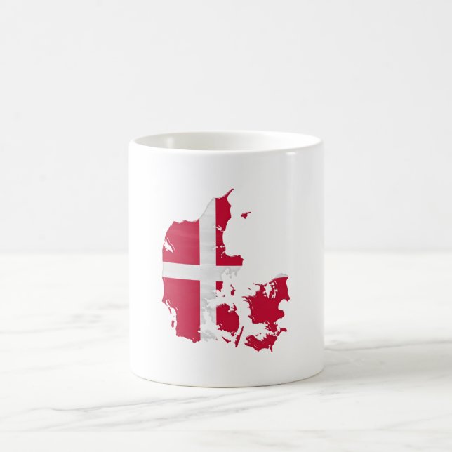 Denmark flag and map coffee mug (Center)