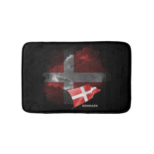 Denmark flag bath mat