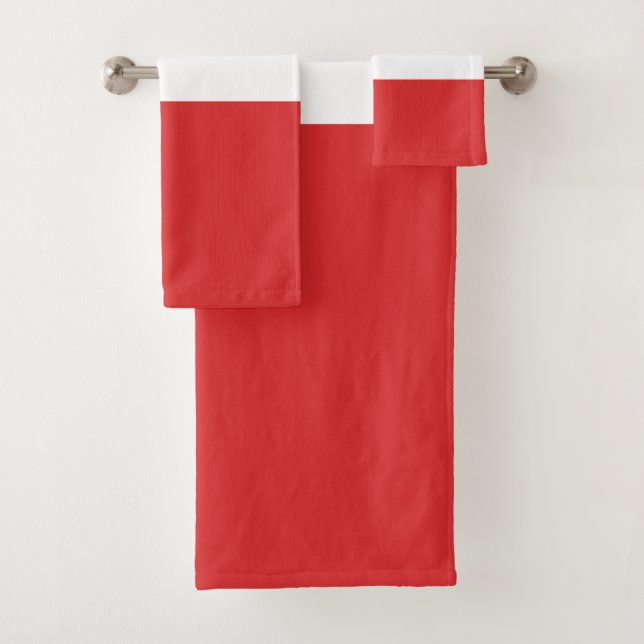 Denmark flag bath towel set (Insitu)
