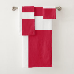 Denmark Flag Bath Towel Set