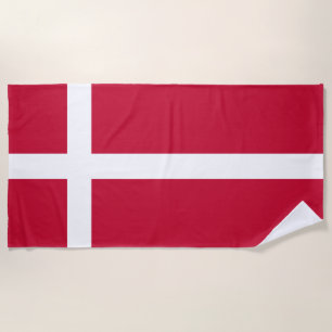 Denmark Flag Beach Towel