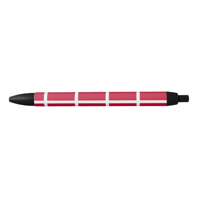 Denmark Flag Black Ink Pen (Front)