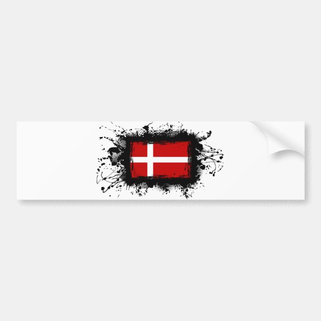 Denmark Flag Bumper Sticker (Front)