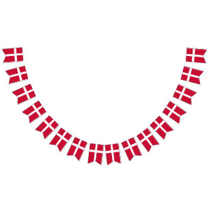 Denmark flag bunting banner