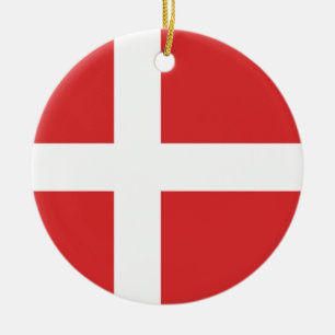 Denmark flag ceramic ornament