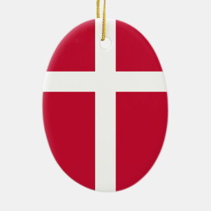 Denmark flag ceramic ornament