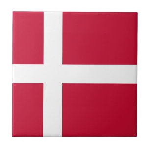 Denmark Flag Ceramic Tile
