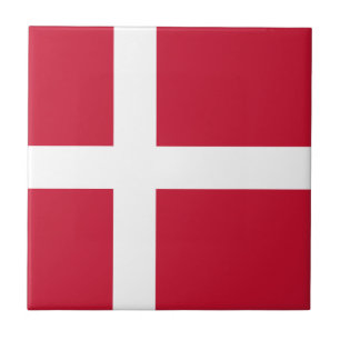 Denmark Flag Ceramic Tile