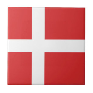 Denmark flag ceramic tile