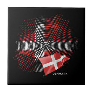 Denmark flag ceramic tile