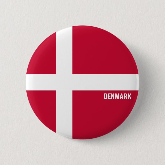 Denmark Flag Charming Patriotic 6 Cm Round Badge (Front)