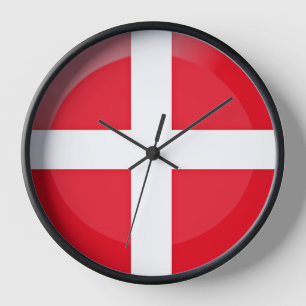 Denmark flag clock