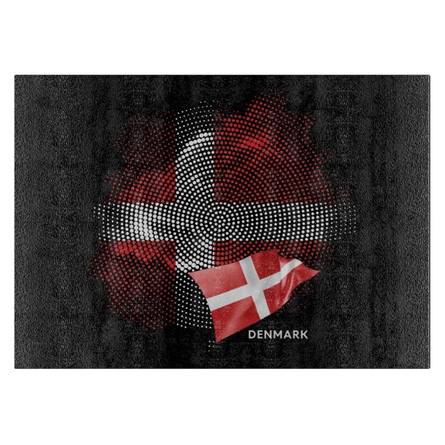 Denmark flag cutting board (Front)