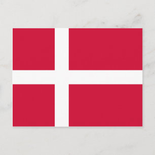 Denmark Flag DK Postcard