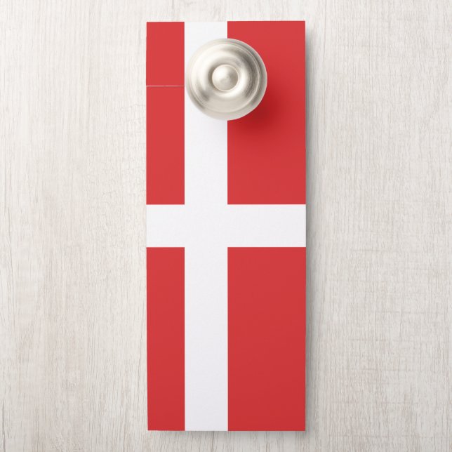 Denmark flag door hanger (On Knob)