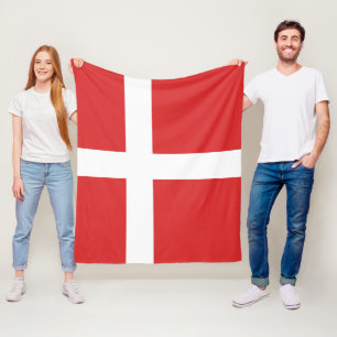Denmark flag fleece blanket