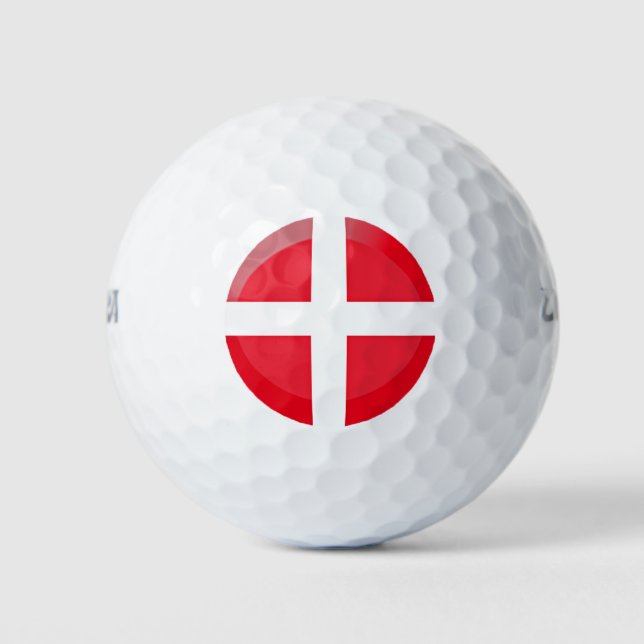 Denmark flag golf balls (Front)