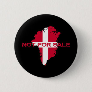 Denmark Flag Greenland Is Not For Sale Annexe Gree 6 Cm Round Badge