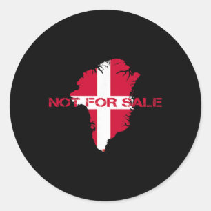 Denmark Flag Greenland Is Not For Sale Annexe Gree Classic Round Sticker