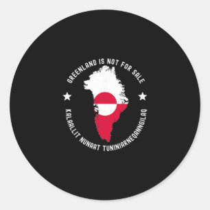 Denmark Flag Greenland Is Not For Sale Translation Classic Round Sticker