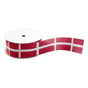 Denmark flag grosgrain ribbon