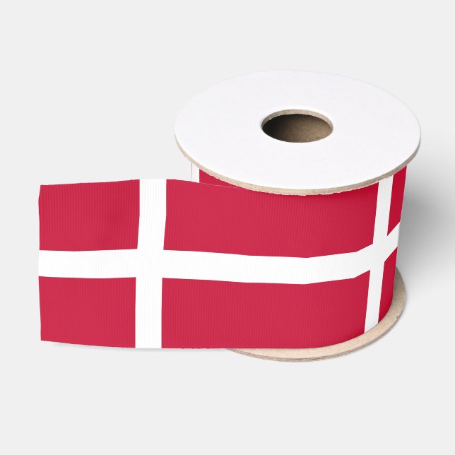Denmark flag grosgrain ribbon (Spool)