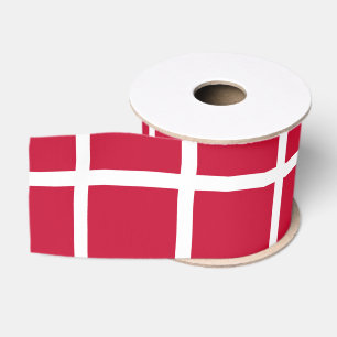 Denmark flag grosgrain ribbon
