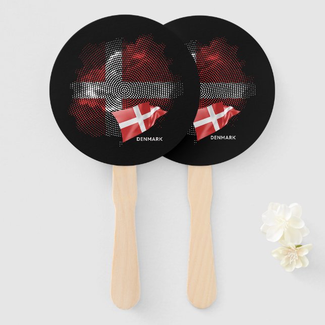 Denmark flag hand fan (Front and Back)