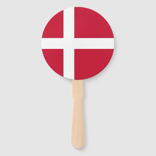Denmark Flag Hand Fan (Front)