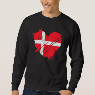 Denmark Flag I Love Denmark It Is In My Dna For Da Sweatshirt
