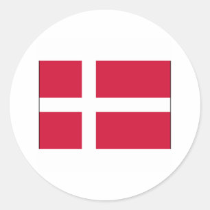 Denmark FLAG International Classic Round Sticker