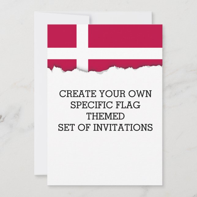 Denmark Flag Invitation (Front)