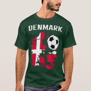 Denmark Flag Jersey Danish Soccer Football T-Shirt