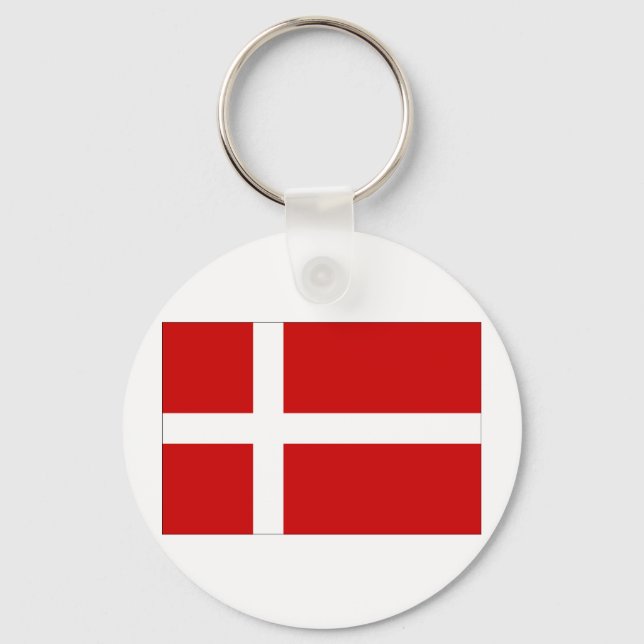 Denmark Flag Key Ring (Front)