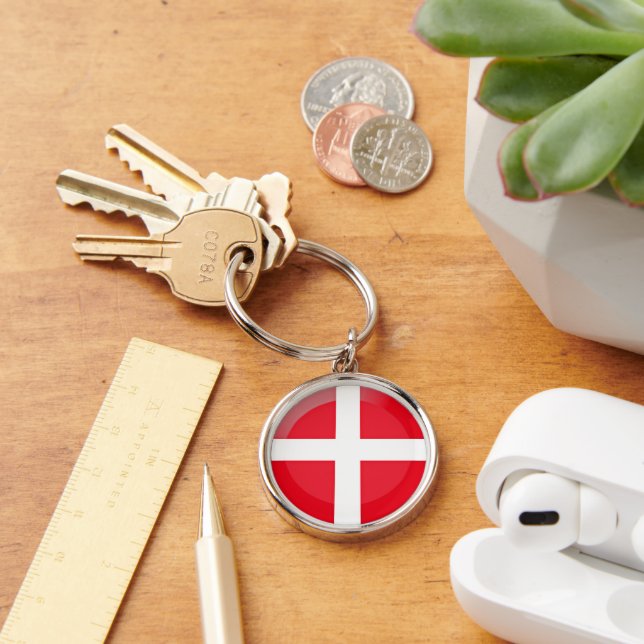 Denmark flag key ring (Desk)