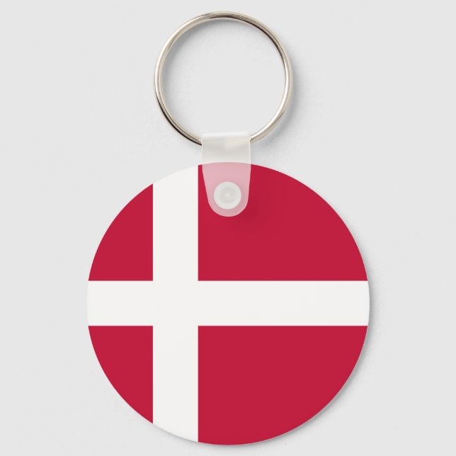 Denmark Flag Key Ring (Front)